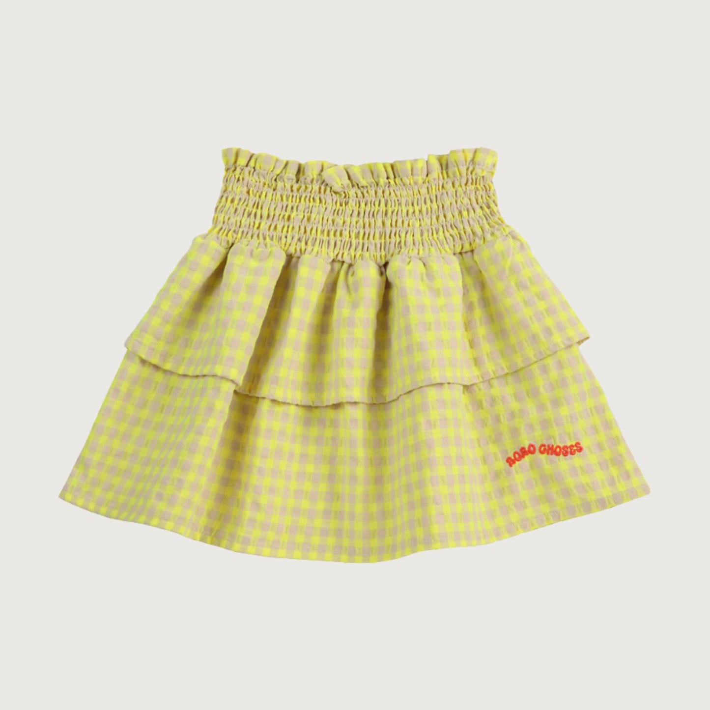 Bobo Choses VICHY ruffle skirt multicolor