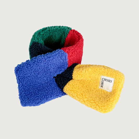 Bobo Choses COLOR BLOCK sheepskin neckwarmer