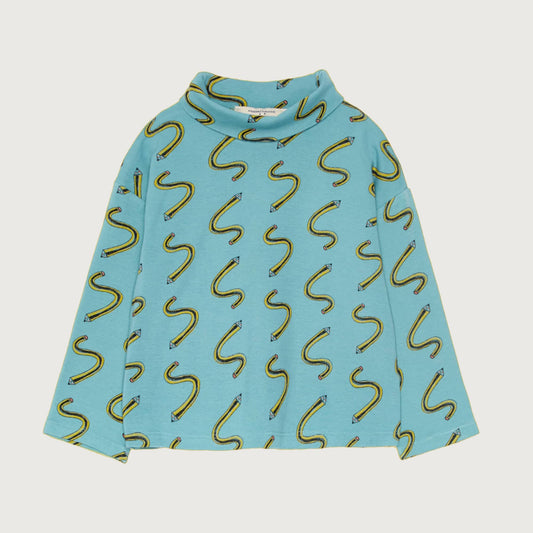 Weekend House Kids PENCILS all over turtle neck turquoise