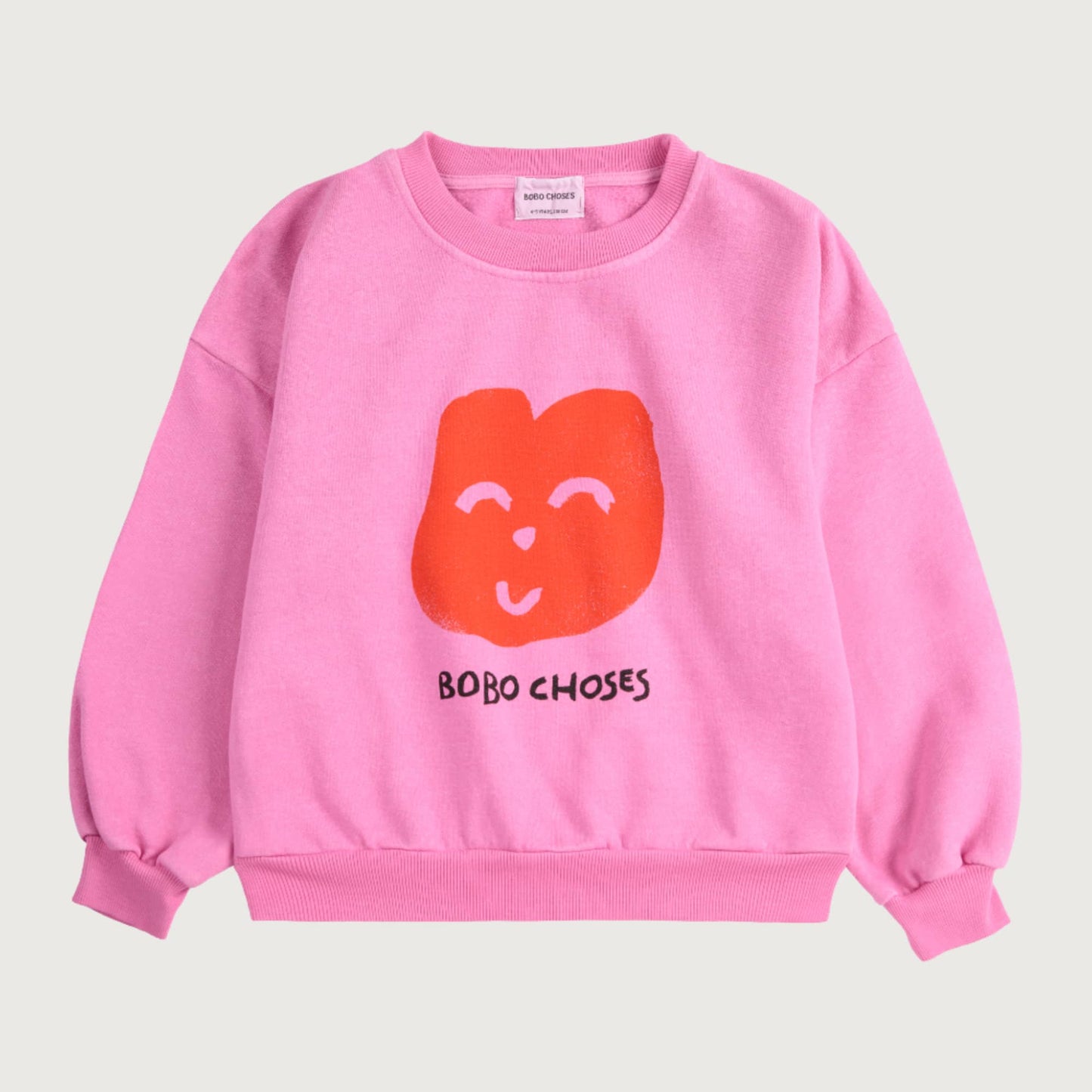 Bobo Choses JOYFUL FACE sweatshirt fuchsia