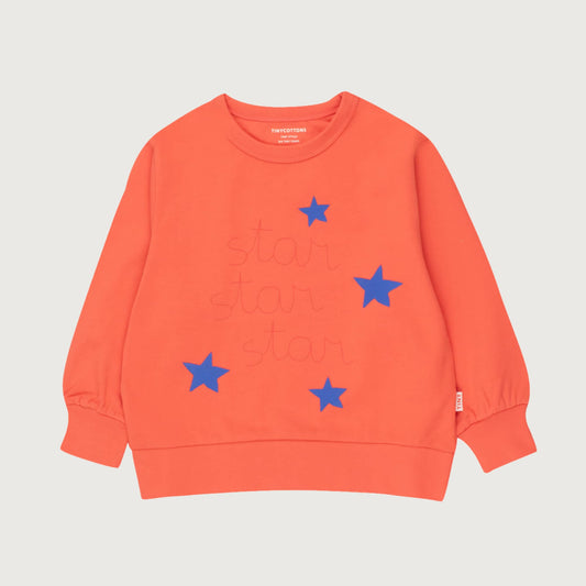 Tinycottons STAR sweatshirt light red