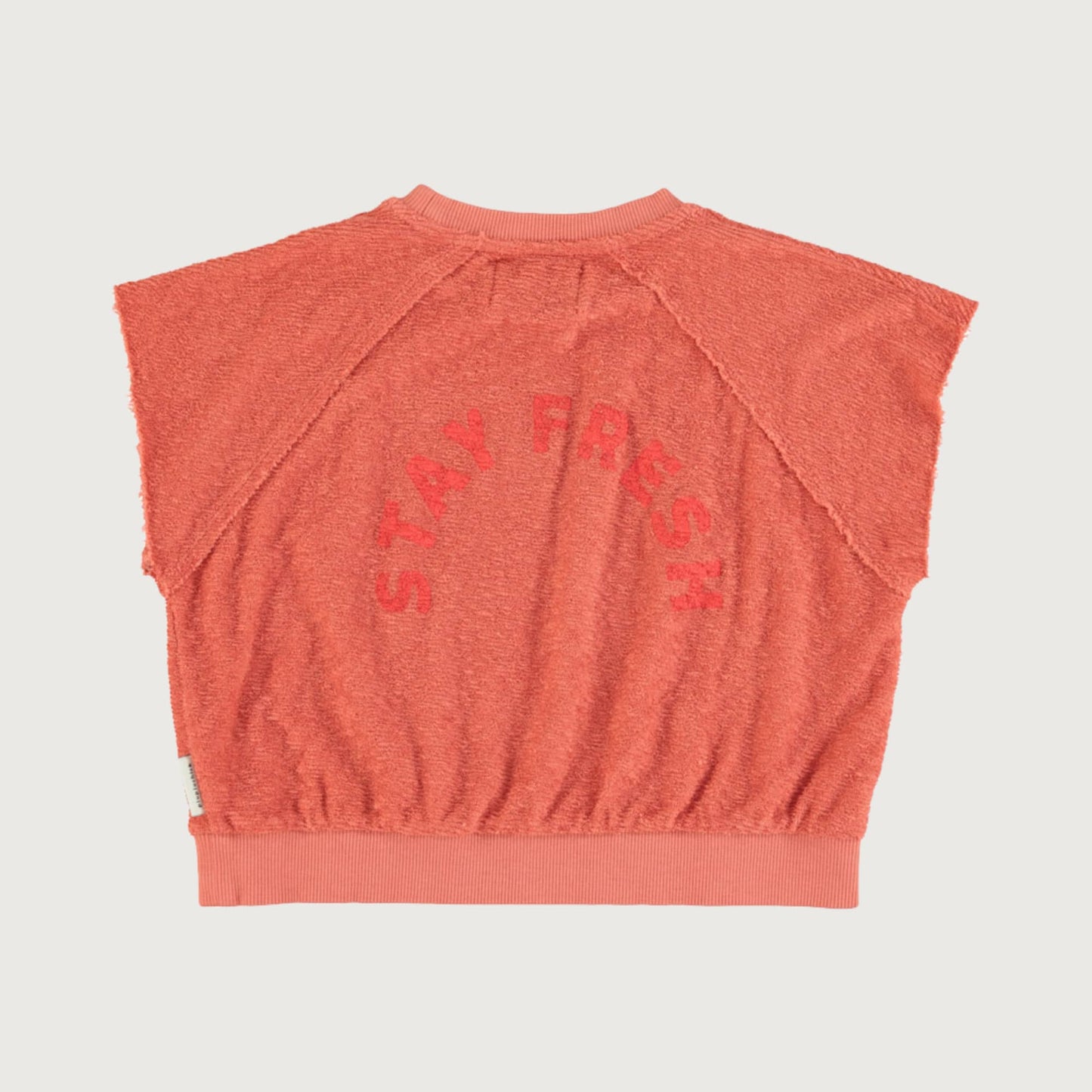 Piupiuchick sleeveless APPLE sweatshirt terracotta / 3Y