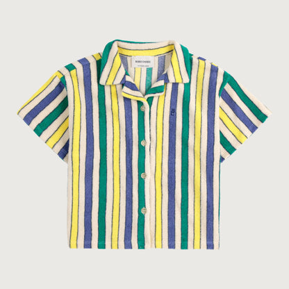 Bobo Choses MULTICOLOR STRIPES terry cloth shirt