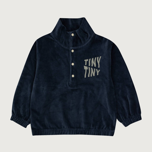 Tinycottons TINY WAVES mockneck sweatshirt navy