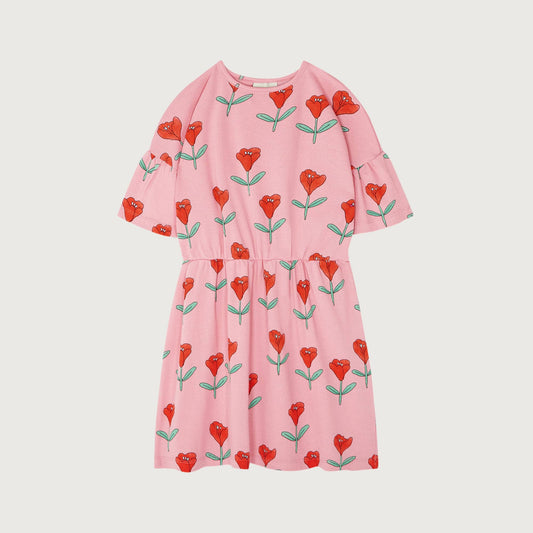 The Campamento Tulips allover pink dress / 2Y