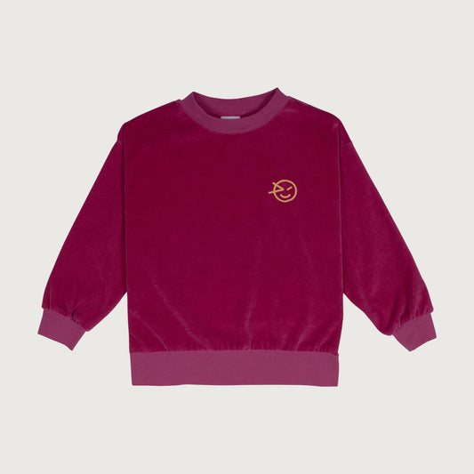 Wynken VELOUR sweat pale magenta