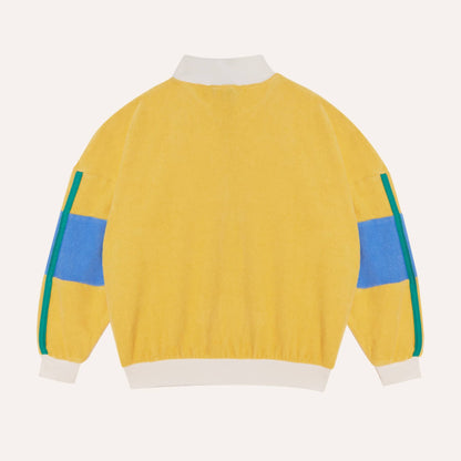 The Campamento YELLOW COLOR BLOCK zipped sweatshirt