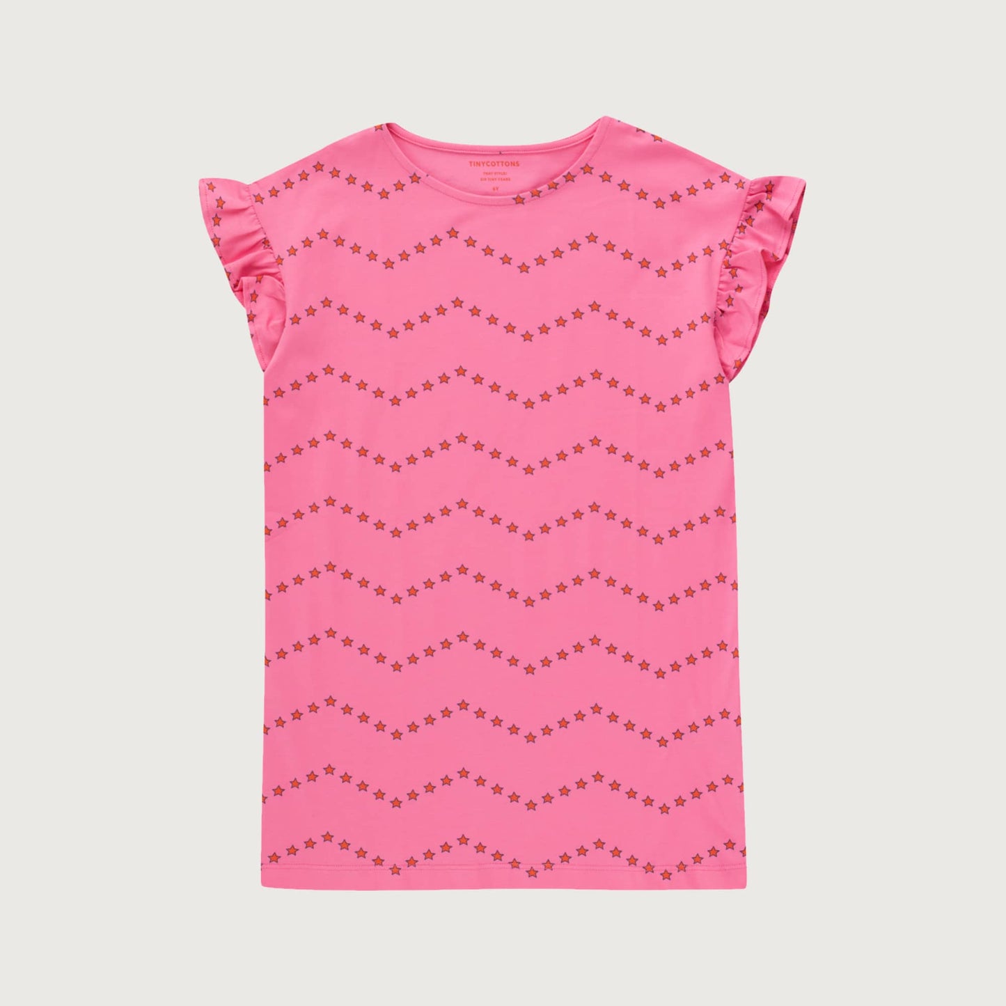 Tinycottons ZIG ZAG dress dark pink