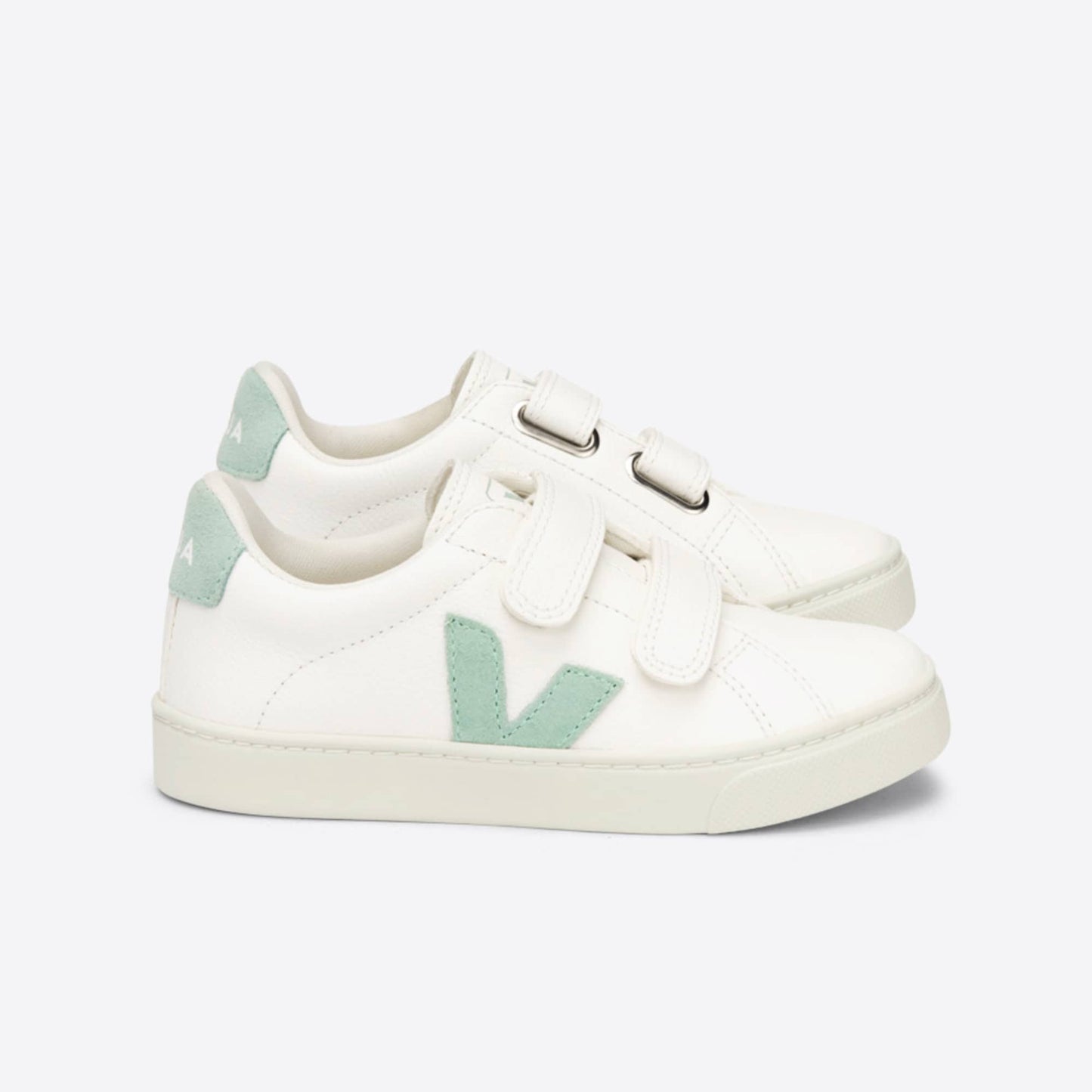 Veja SMALL ESPLAR VELCRO CHROMEFREE EXTRA WHITE MATCHA