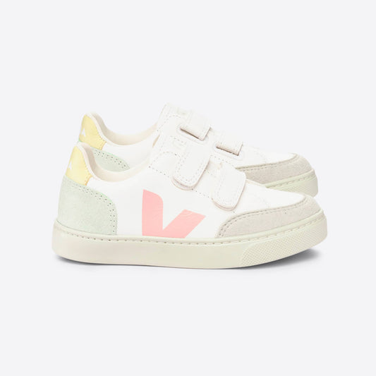 Veja V-12 CHROMEFREE LEATHER EXTRA WHITE MULTICO JADE / size 35